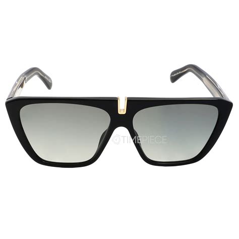 Givenchy Dark Grey Shaded Geometric Ladies Sunglasses GV 